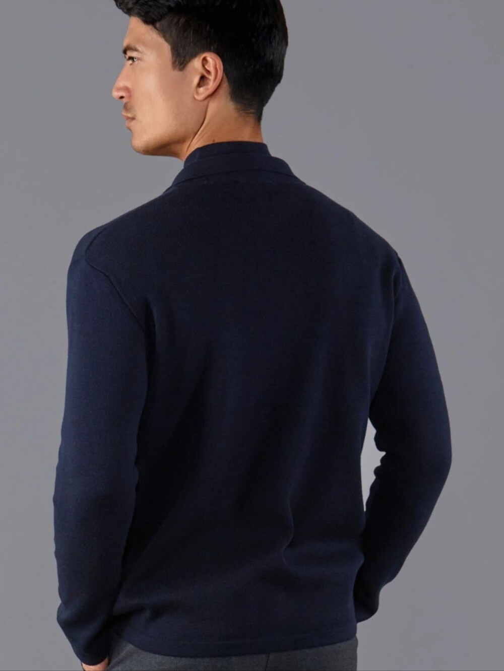 St Croix Classic Navy Long-Sleeve Men's Sweater